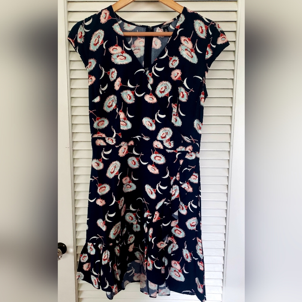 J. Crew Mercantile Floral Navy Dress Sz 2
